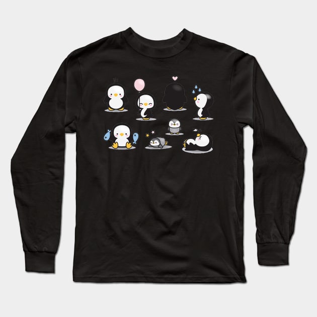 Penguin Fun Long Sleeve T-Shirt by longford